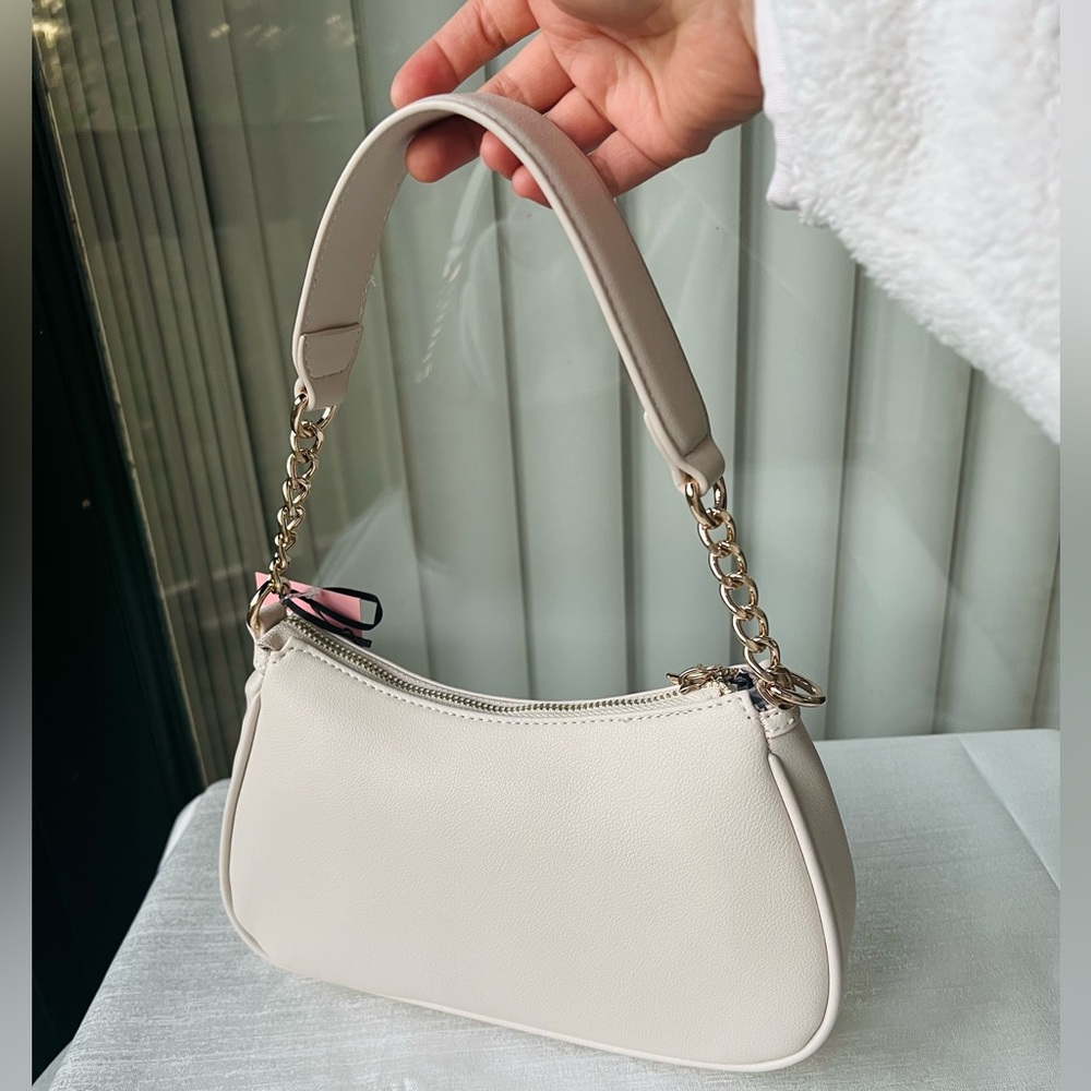 Juicy Couture Obsession Shoulder Bag - Angel White with Rhinestone Logo NWT - Picture 5 of 10
